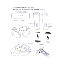 Load image into Gallery viewer, Electric Pulse Back and Neck Massager Far Infrared Pain Relief Tool Health Care Relaxation Multifunctional Physiotherap