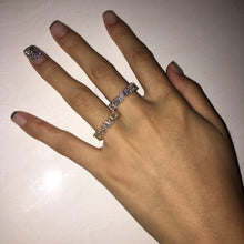 Load image into Gallery viewer, Thin Baguette handmade rainbow trapezoid ring
