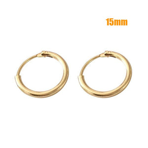 Hoop Earrings Big Smooth Circle Earrings