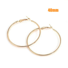 Load image into Gallery viewer, Hoop Earrings Big Smooth Circle Earrings