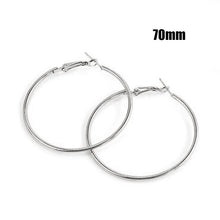 Load image into Gallery viewer, Hoop Earrings Big Smooth Circle Earrings