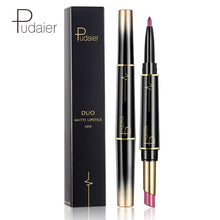 Load image into Gallery viewer, Double-end Matte Lip Lipstick Pencils Lip Liner Pen Waterproof Easy to Wear Nude Velvet Matte Lip Stick