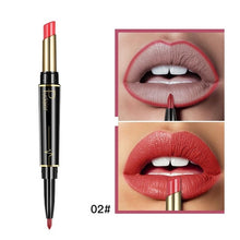 Load image into Gallery viewer, Double-end Matte Lip Lipstick Pencils Lip Liner Pen Waterproof Easy to Wear Nude Velvet Matte Lip Stick