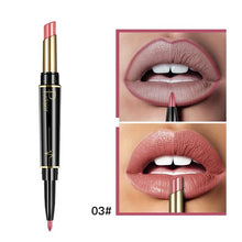 Load image into Gallery viewer, Double-end Matte Lip Lipstick Pencils Lip Liner Pen Waterproof Easy to Wear Nude Velvet Matte Lip Stick