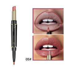 Load image into Gallery viewer, Double-end Matte Lip Lipstick Pencils Lip Liner Pen Waterproof Easy to Wear Nude Velvet Matte Lip Stick