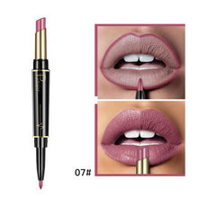 Load image into Gallery viewer, Double-end Matte Lip Lipstick Pencils Lip Liner Pen Waterproof Easy to Wear Nude Velvet Matte Lip Stick