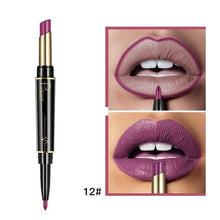Load image into Gallery viewer, Double-end Matte Lip Lipstick Pencils Lip Liner Pen Waterproof Easy to Wear Nude Velvet Matte Lip Stick