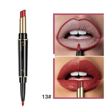 Load image into Gallery viewer, Double-end Matte Lip Lipstick Pencils Lip Liner Pen Waterproof Easy to Wear Nude Velvet Matte Lip Stick