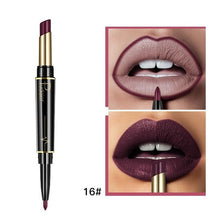 Load image into Gallery viewer, Double-end Matte Lip Lipstick Pencils Lip Liner Pen Waterproof Easy to Wear Nude Velvet Matte Lip Stick
