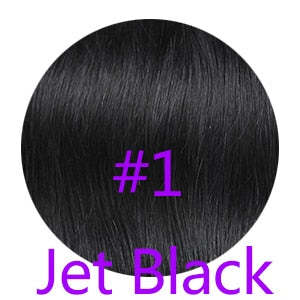 Brazilian Remy Straight Clip in Human Hair Ext14"18" Full Head Salon Style Hair Extension Natural Black  Beautiful Hair