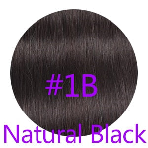 Brazilian Remy Straight Clip in Human Hair Ext14"18" Full Head Salon Style Hair Extension Natural Black  Beautiful Hair