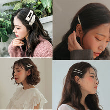 Load image into Gallery viewer, Woman elegant geometric pearl hairpins and hair clips