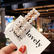 Load image into Gallery viewer, Woman elegant geometric pearl hairpins and hair clips