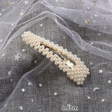 Load image into Gallery viewer, Woman elegant geometric pearl hairpins and hair clips