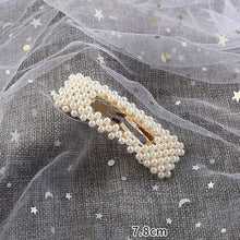 Load image into Gallery viewer, Woman elegant geometric pearl hairpins and hair clips
