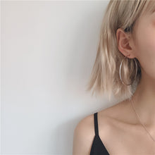 Load image into Gallery viewer, Hoop Earrings Big Smooth Circle Earrings