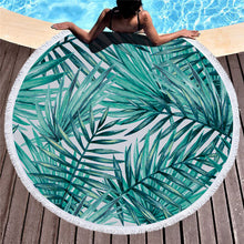 Load image into Gallery viewer, Tropical plants Microfiber Beach Towel / Tassel Blanket /Tapestry Home Decor