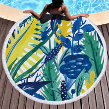 Load image into Gallery viewer, Tropical plants Microfiber Beach Towel / Tassel Blanket /Tapestry Home Decor