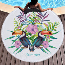 Load image into Gallery viewer, Tropical plants Microfiber Beach Towel / Tassel Blanket /Tapestry Home Decor