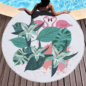 Tropical plants Microfiber Beach Towel / Tassel Blanket /Tapestry Home Decor
