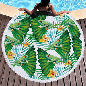 Tropical plants Microfiber Beach Towel / Tassel Blanket /Tapestry Home Decor