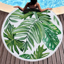 Load image into Gallery viewer, Tropical plants Microfiber Beach Towel / Tassel Blanket /Tapestry Home Decor