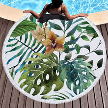Load image into Gallery viewer, Tropical plants Microfiber Beach Towel / Tassel Blanket /Tapestry Home Decor