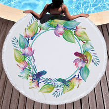 Load image into Gallery viewer, Tropical plants Microfiber Beach Towel / Tassel Blanket /Tapestry Home Decor