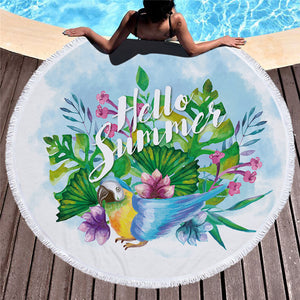 Tropical plants Microfiber Beach Towel / Tassel Blanket /Tapestry Home Decor