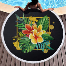 Load image into Gallery viewer, Tropical plants Microfiber Beach Towel / Tassel Blanket /Tapestry Home Decor