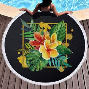 Tropical plants Microfiber Beach Towel / Tassel Blanket /Tapestry Home Decor