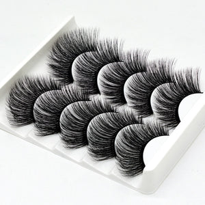 SEXYSHEEP 5Pairs 3D Mink Hair False Eyelashes