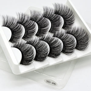 SEXYSHEEP 5Pairs 3D Mink Hair False Eyelashes