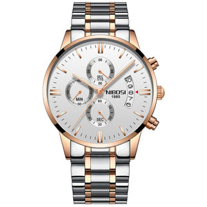 Gold Quartz mens' watches  stainless steel case