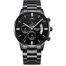 Load image into Gallery viewer, Gold Quartz mens&#39; watches  stainless steel case