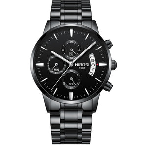 Gold Quartz mens' watches  stainless steel case