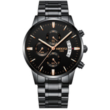 Load image into Gallery viewer, Gold Quartz mens&#39; watches  stainless steel case