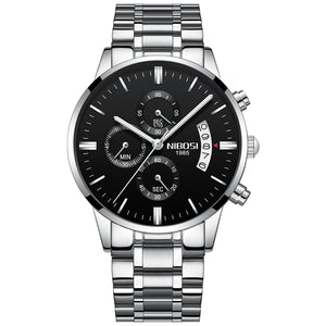 Gold Quartz mens' watches  stainless steel case