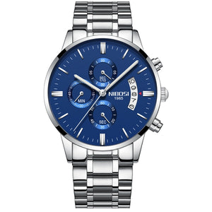 Gold Quartz mens' watches  stainless steel case