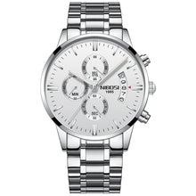 Load image into Gallery viewer, Gold Quartz mens&#39; watches  stainless steel case