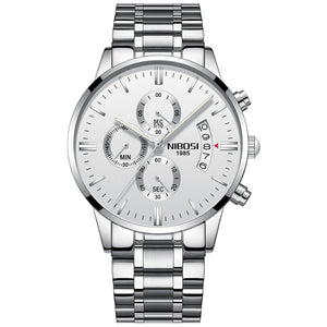 Gold Quartz mens' watches  stainless steel case
