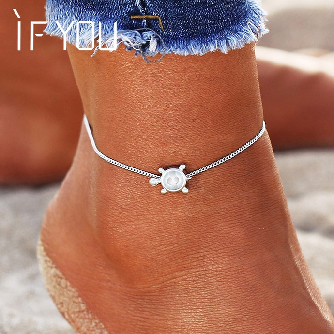 Sea Turtles and other beach motifs foot anklets