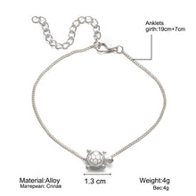 Load image into Gallery viewer, Sea Turtles and other beach motifs foot anklets