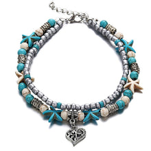 Load image into Gallery viewer, Sea Turtles and other beach motifs foot anklets