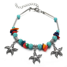 Load image into Gallery viewer, Sea Turtles and other beach motifs foot anklets