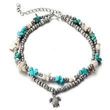Load image into Gallery viewer, Sea Turtles and other beach motifs foot anklets