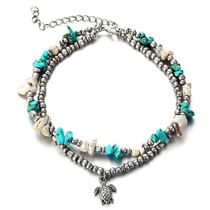 Sea Turtles and other beach motifs foot anklets