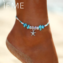 Load image into Gallery viewer, Starfish/ Beads/ Stone Anklet