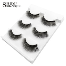 Load image into Gallery viewer, 3 pairs natural false eyelashes fake lashes long makeup 3d mink lashes extension eyelash mink eyelashes for beauty #X11