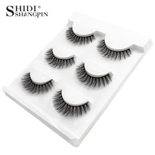 Load image into Gallery viewer, 3 pairs natural false eyelashes fake lashes long makeup 3d mink lashes extension eyelash mink eyelashes for beauty #X11